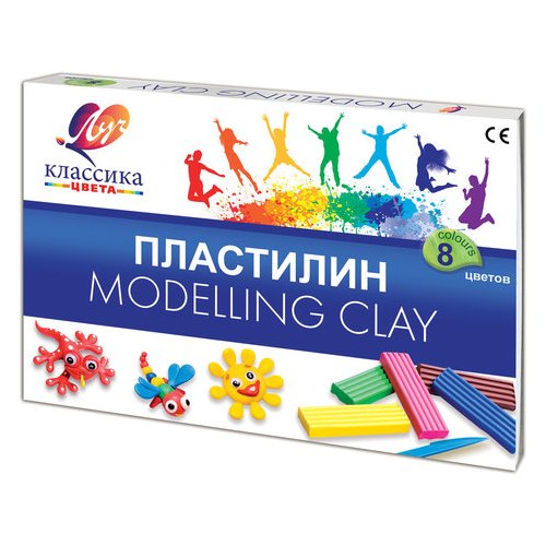 Пластилин 8 цветов 160г "Классика"/Россия, Луч/12С 867-08