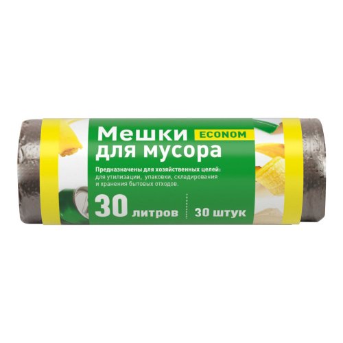 Мешки для мусора ПНД 30л, 30 шт в рулоне/PRO933C